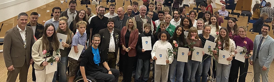 Gruppenbild der geehrten Sportler