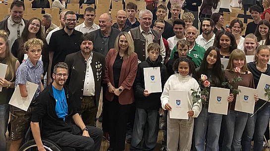 Gruppenbild der geehrten Sportler
