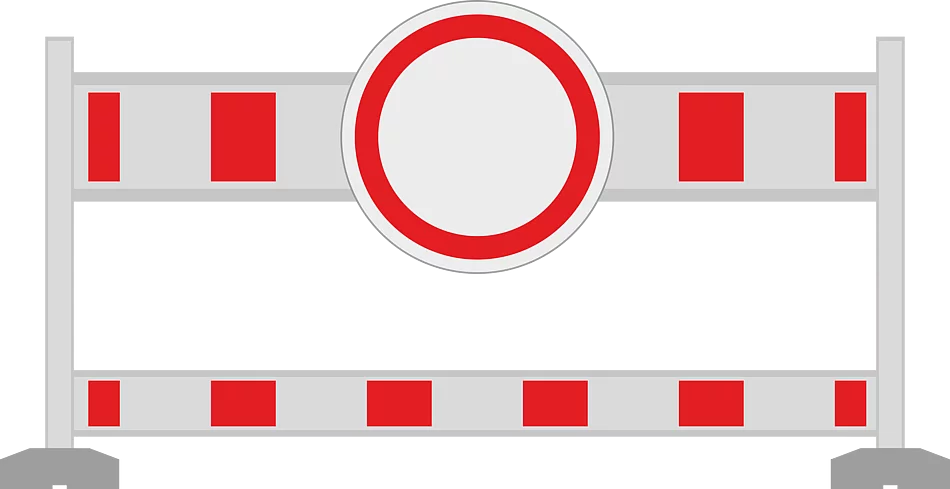 Straßensperrung Schild Durchfahrt verboten