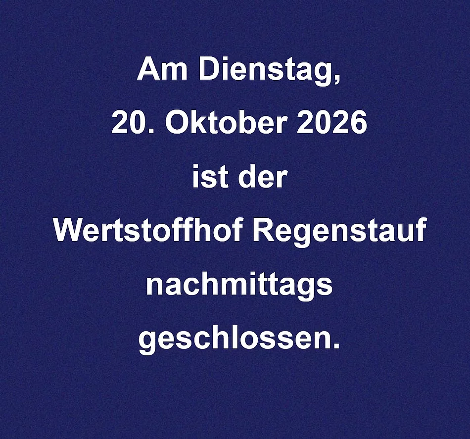 Wertstoffhof geschlossen