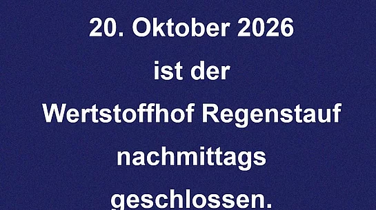 Wertstoffhof geschlossen